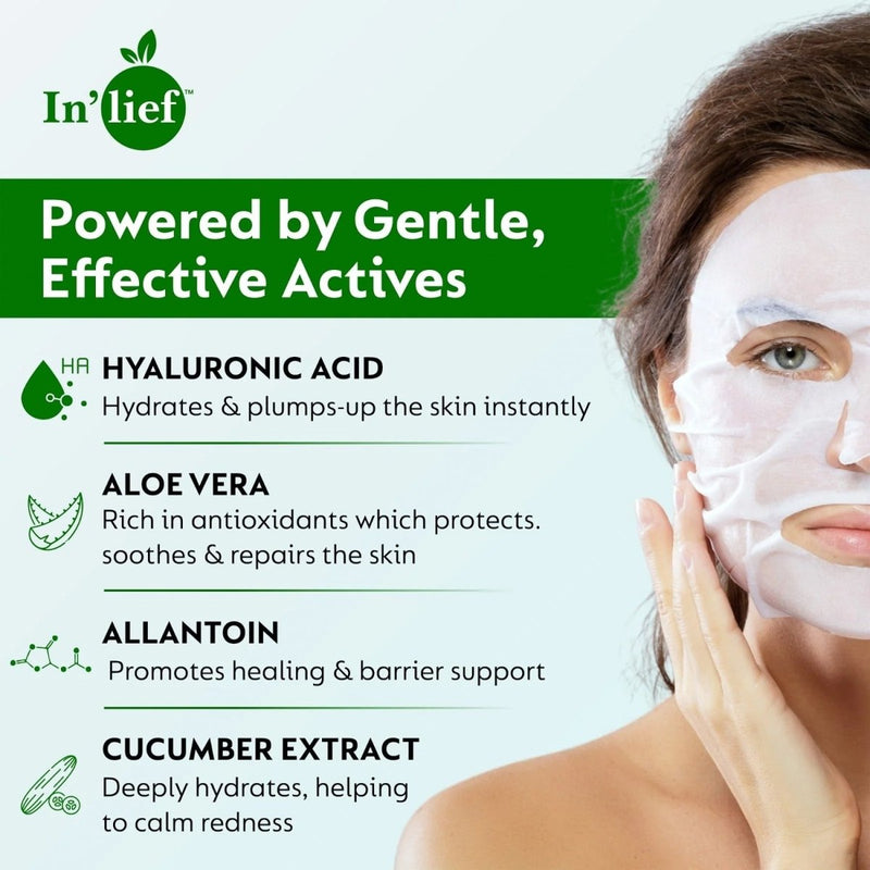 Premium Hyaluronic Acid & Aloe Vera Hydrating Sheet Mask - Instant Glow (1 Pc) - Stylemore