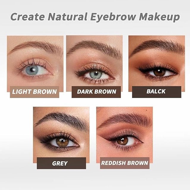 Waterproof 4-Tip Microblading Eyebrow Pen & Long-Lasting Tint (Pack of 2) - Stylemore